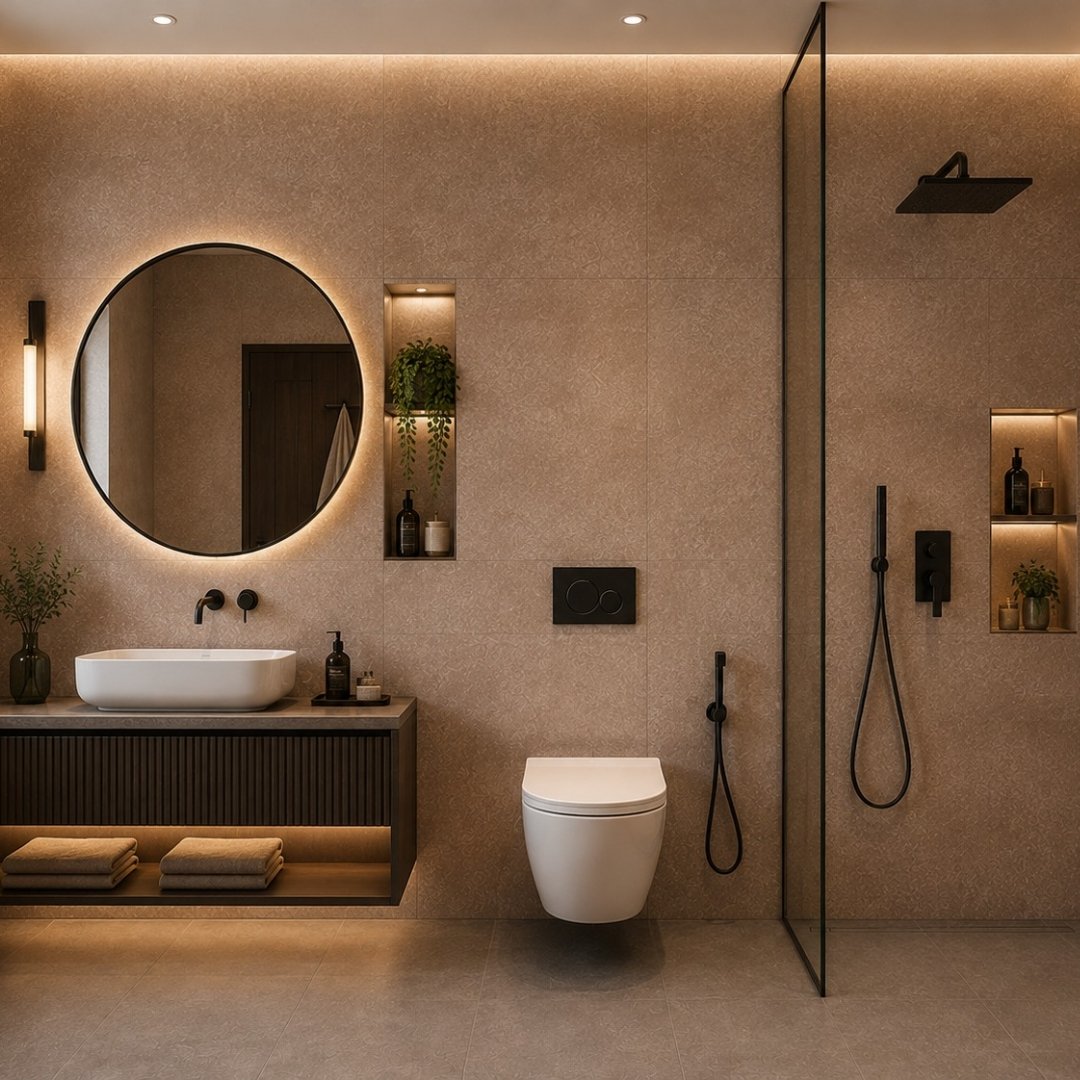 Al Artic Chocco Plain Bathroom Tiles - My Home Studio